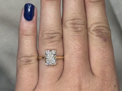 2.98 CT radiant Diamond in 18k band Solitaire Ring with IGI Report