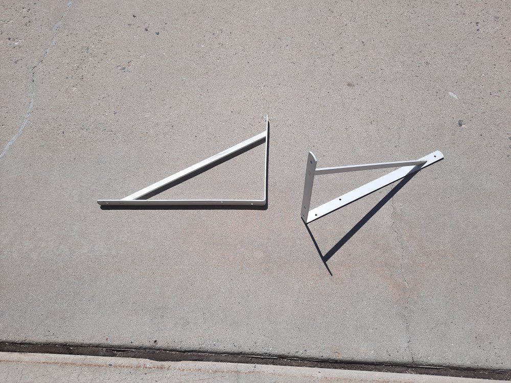 Metal shelves