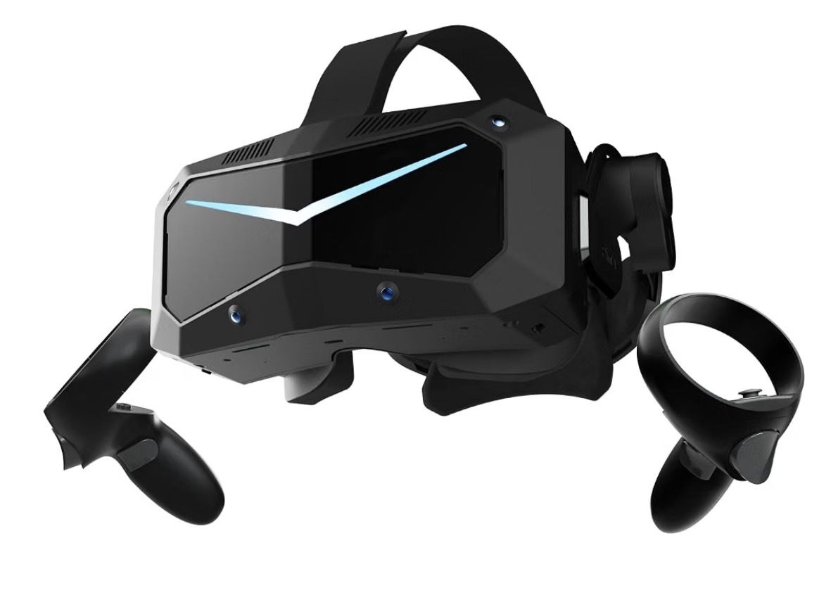 Pimax Crystal Ultrawide VR Headset with DMAS Audio, Controllers, & Upgraded Comfort Straps