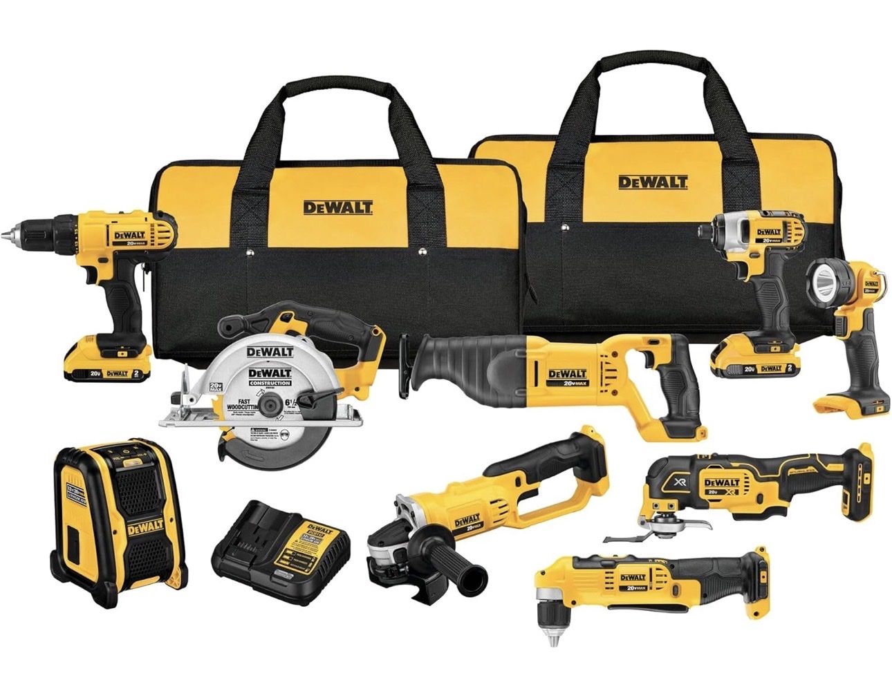 DEWALT DCK940D2 20V MAX Cordless 9-Tool Combo Kit