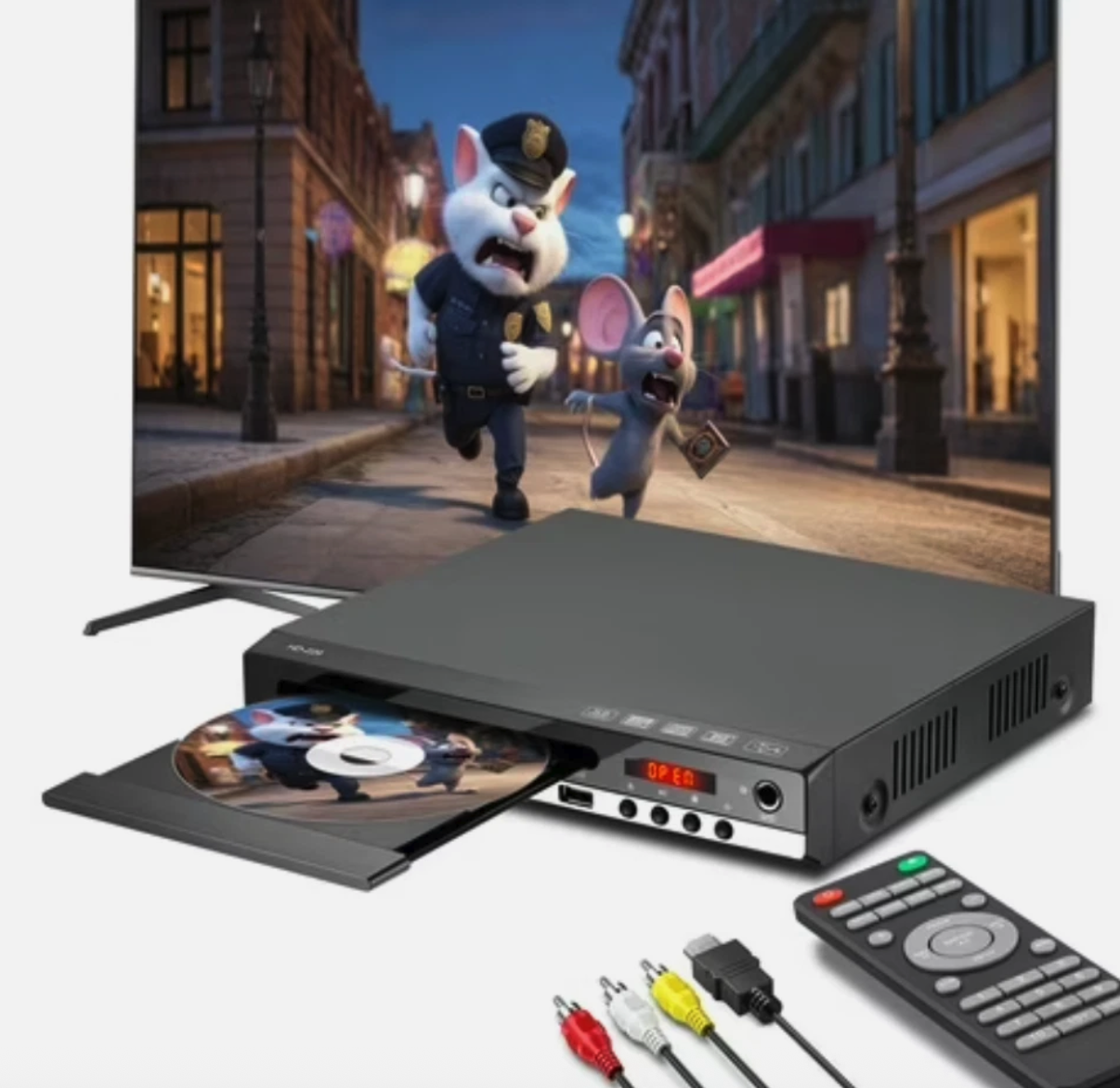 SPBTAR Region Free DVD Player HDMI 1080P USB CD Player Remote PAL NTSC
