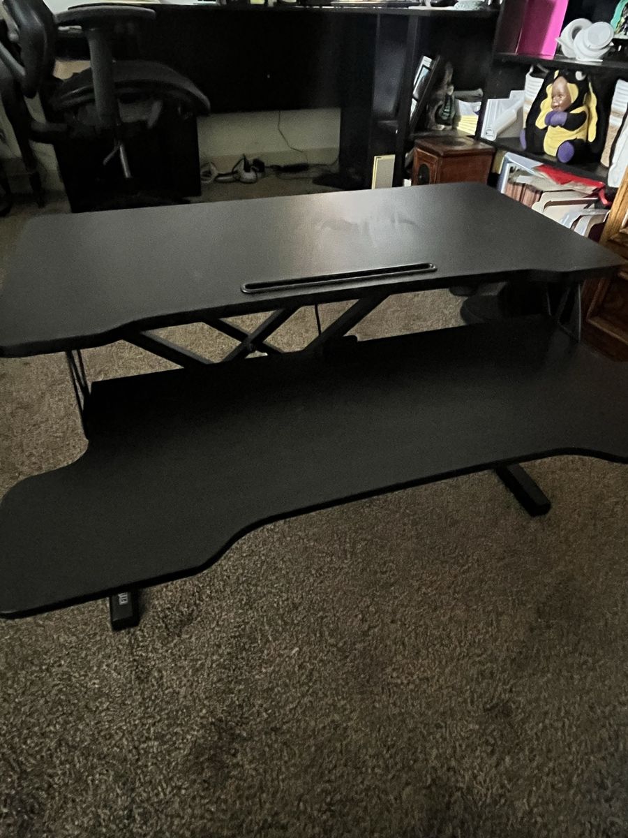 Standing or sitting monitor stand