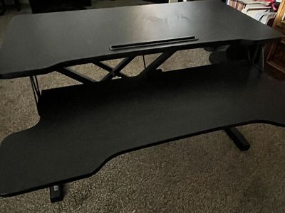 Standing or sitting monitor stand