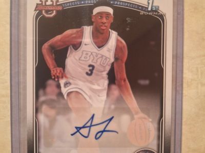 AJ Dybantsa autographed basketball card