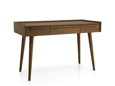 New Crate&Barrel TATE 60" Walnut 3 Drawer Desk with Outlet