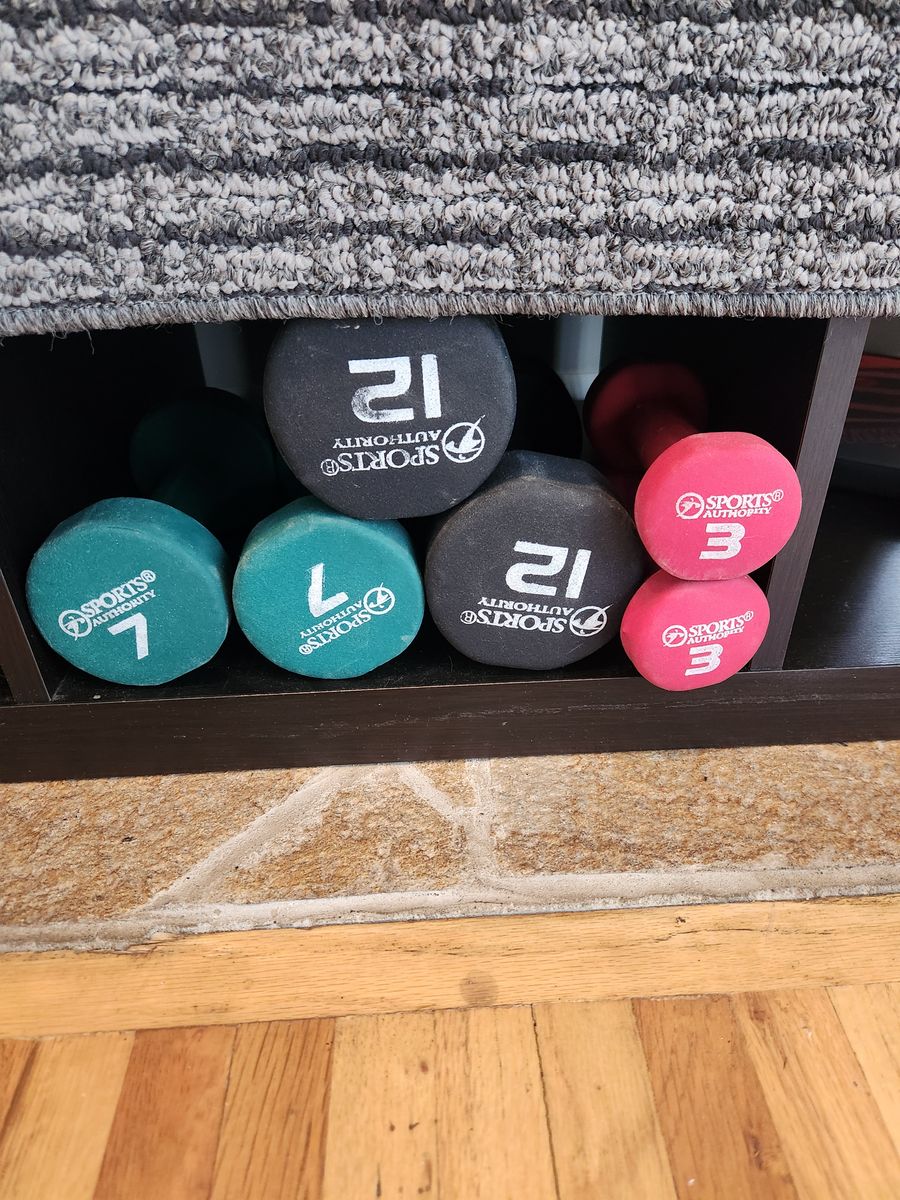 Hand Dumbell Set 3lb, 7lb, 12 lb