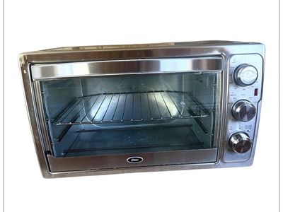 Oster convection Oven - Stainless Steel Countertop Oven with Bake, Broil, Toast, and Warm Functions large pizza and roasts