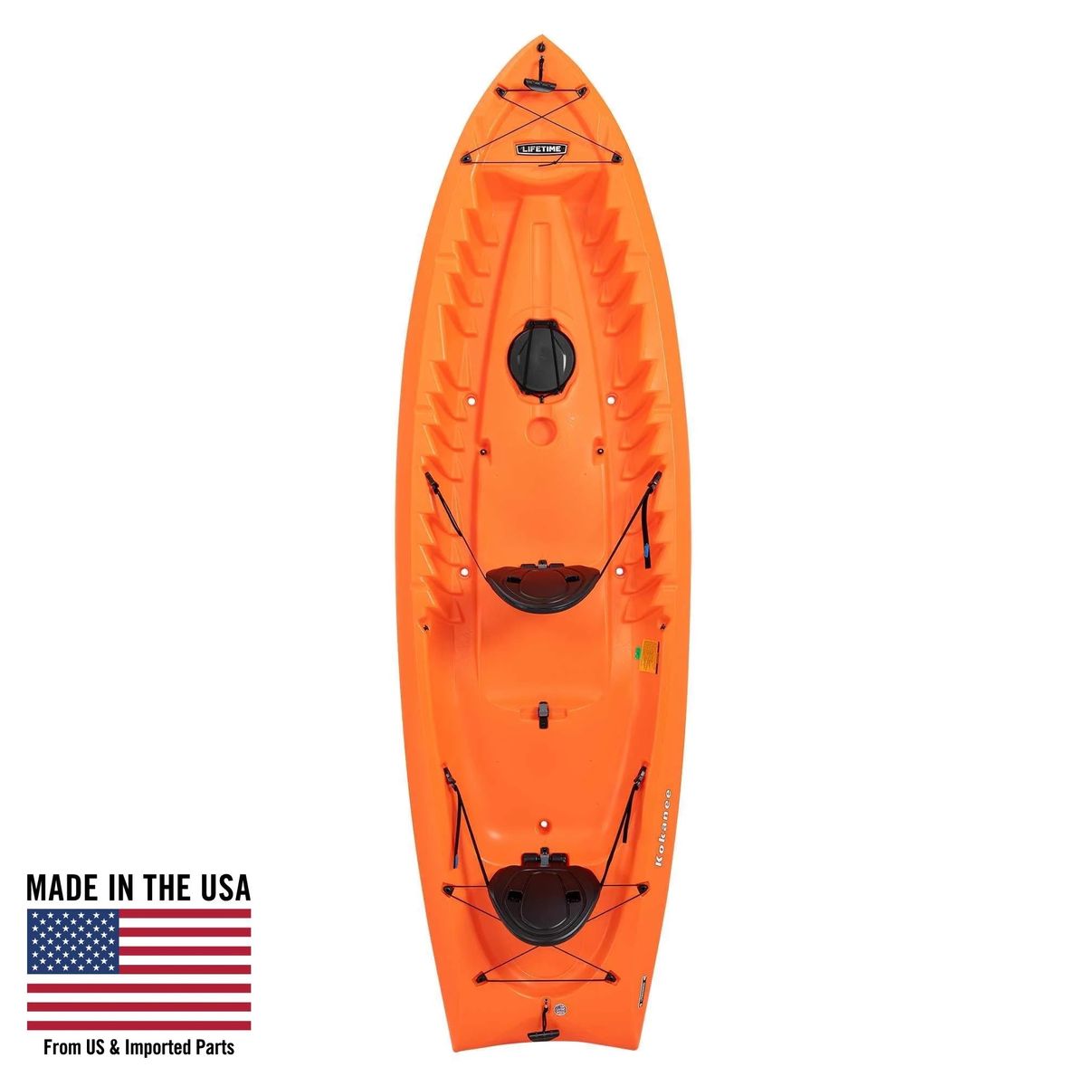 Lifetime Kokanee 10'6" Orange Tandem Sit-on-Top Kayak with Two Seats (Two Kayaks)