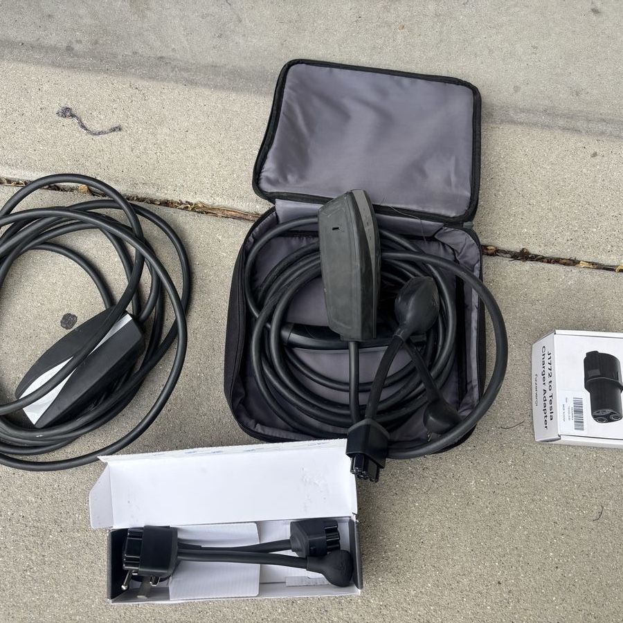 Tesla mobile chargers, J1772 adapter, NEMA 14-50, 14-30, and 120v adapters