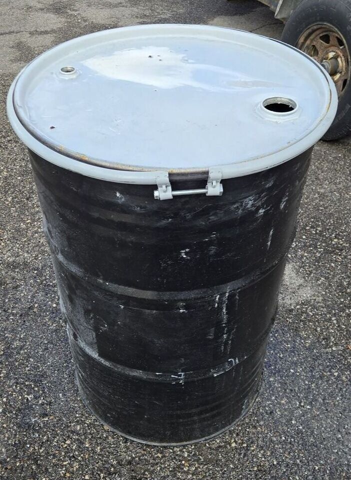 Discounted black 55 gallon Open Top Food Grade metal steel drum barrels