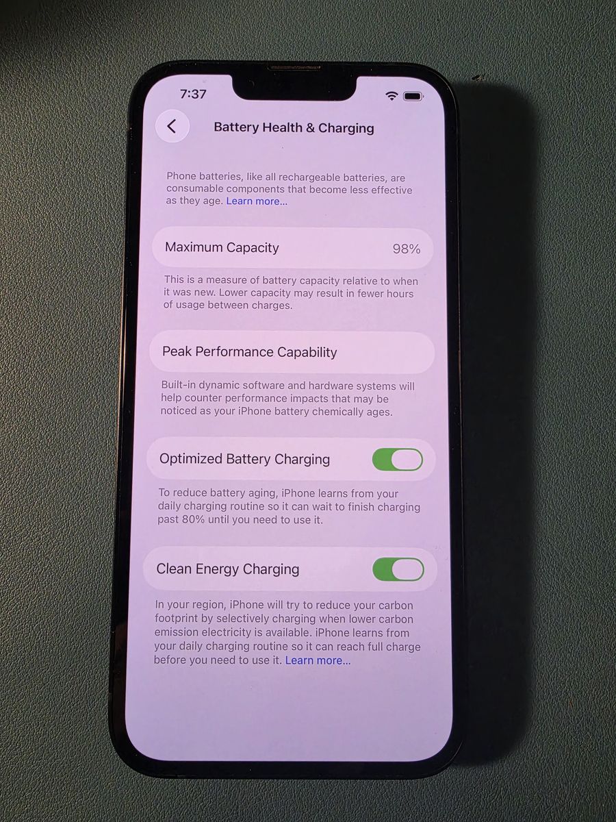 iPhone 14 128GB Unlocked 98% Battery Health