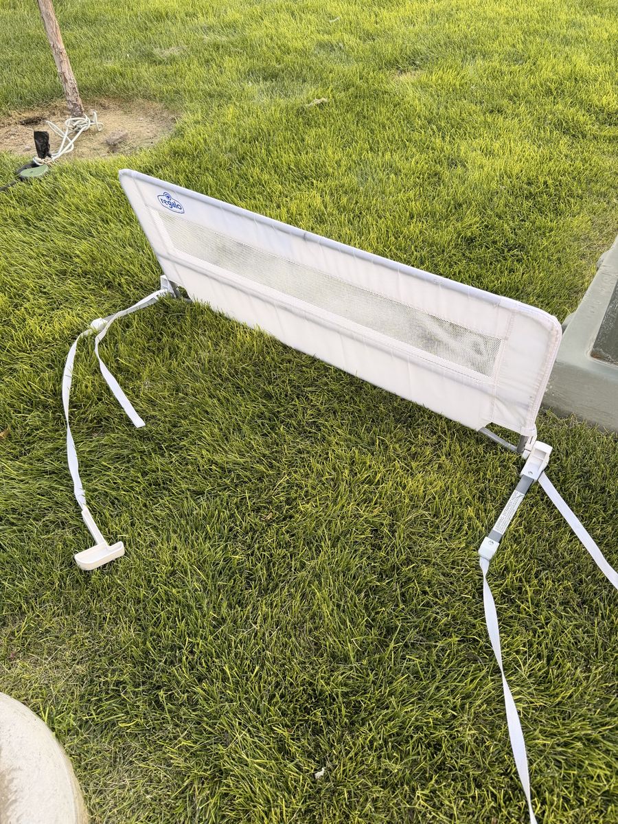 Bed Rail for Toddler Safety - White Mesh Guard