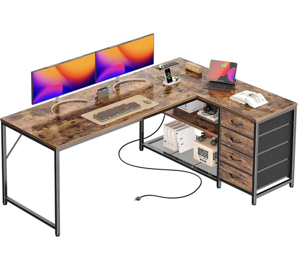 Praisun 61 L Shaoed Desk - New