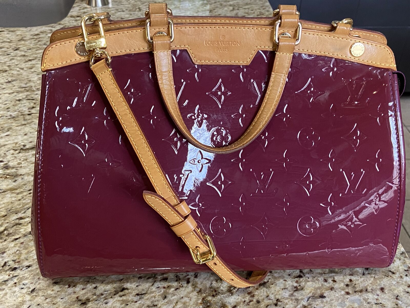 Louis Vuitton Vernis Brea MM Crossbody Bag