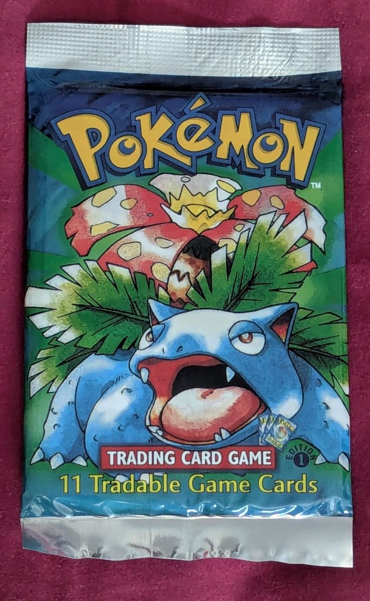 Pokemon 1999 Base Set 1st Edition Booster Pack Venusaur Artwork WOTC