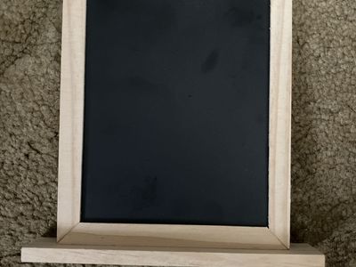 Blackboard Easel Chalkboard Sign with Wood Frame - Small Tabletop Display