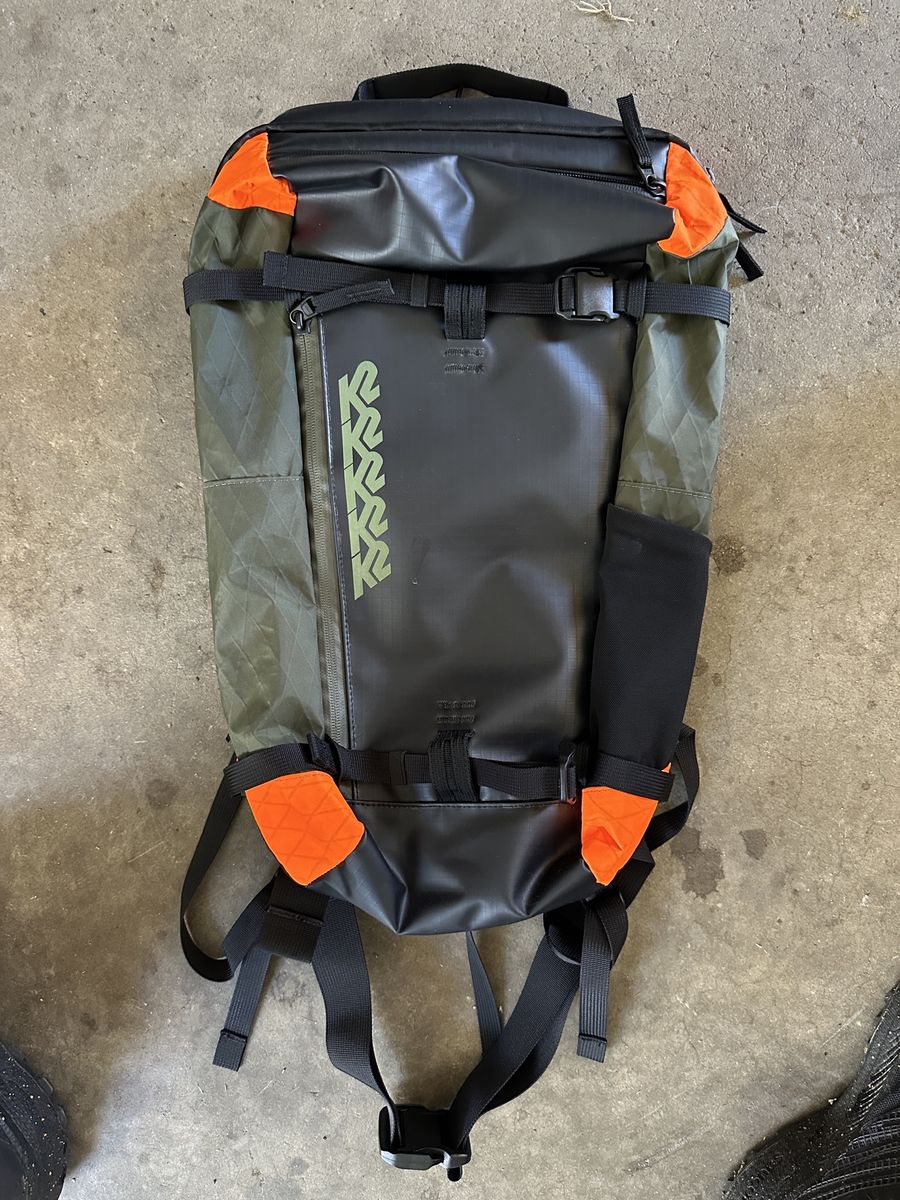 K2 mountain backpack new black green orange 25-30L backcountry ski bag