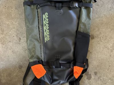 K2 mountain backpack new black green orange 25-30L backcountry ski bag