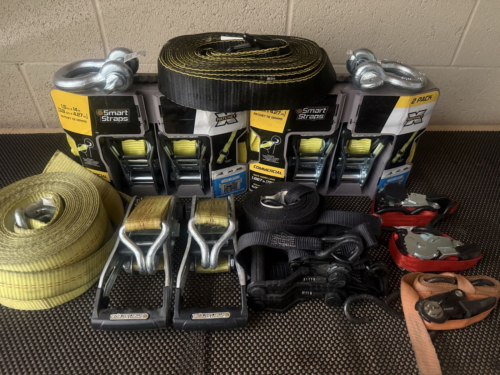 Smart Straps Ratchet Tie Downs - Mixed Lot, New & Used, Commercial Grade, Multiple Lengths
