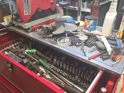 Snap-On Tool Box Sliding Stainless Top