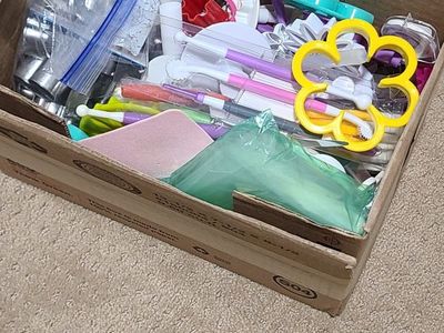 Assorted Cake Decorating Tools Lot - Fondant Cutters, Stencils & Accessories