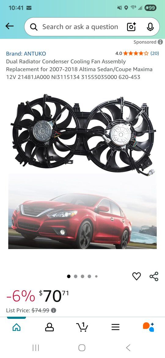 Nissan condenser fan