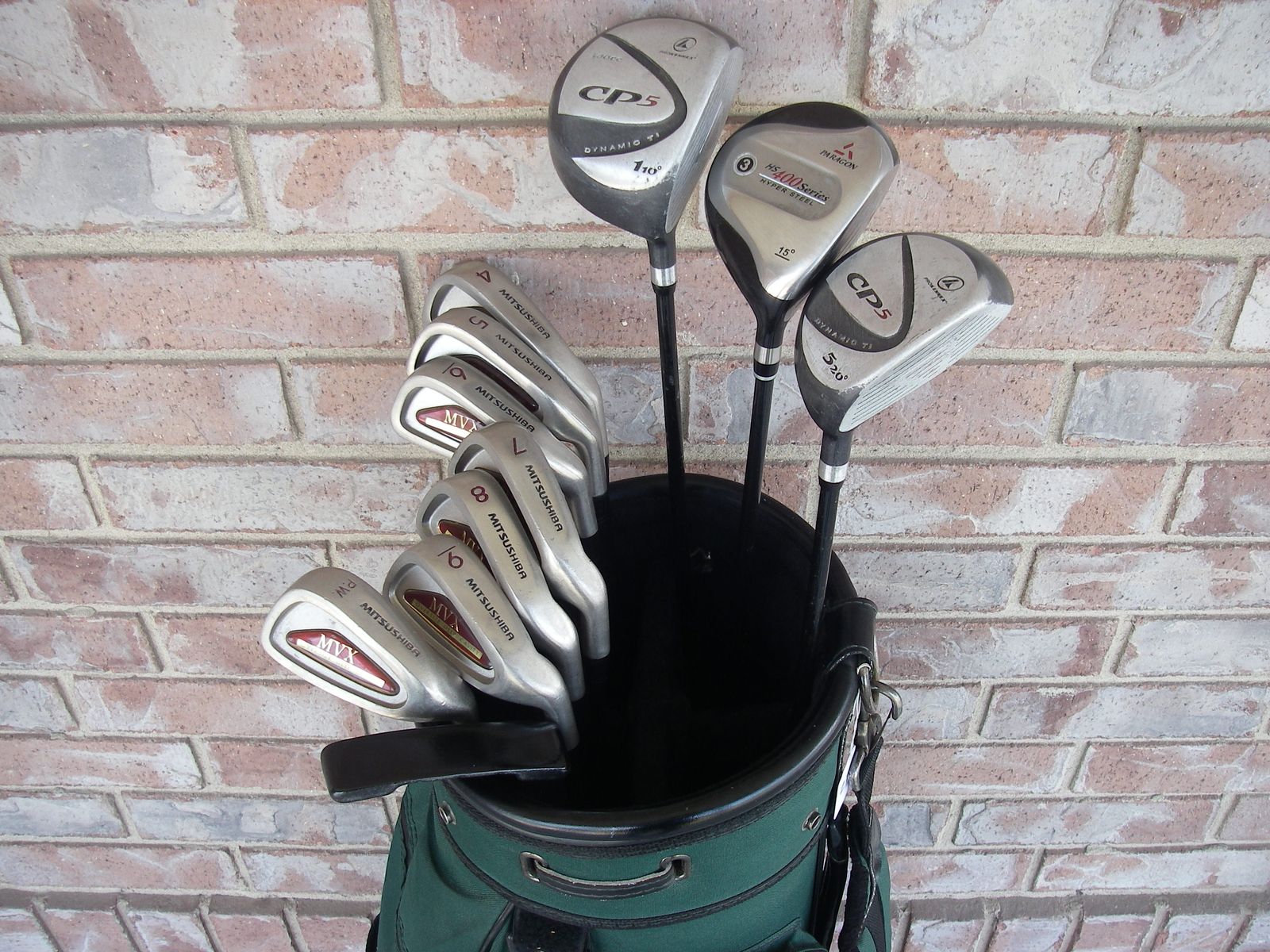 12-PC Mens MITSUSHIBA MVX O/S Stainless Steel Golf Clubs Set, Graphite Shafts, Senior Flex, w/ Bag, RH