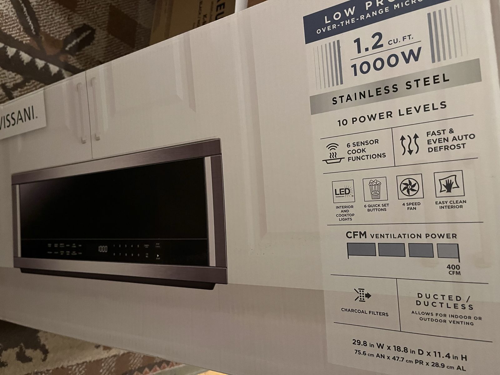 Low profile over the range Microwave oven - new 
