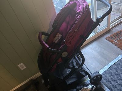 Baby Stroller - Purple/Maroon, Lightweight & Compact, Good Condition
