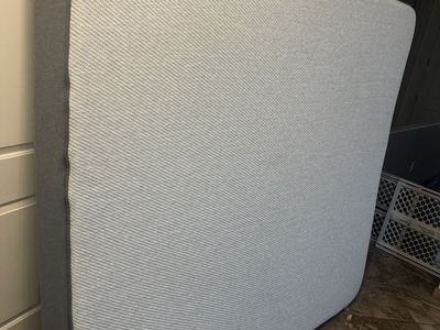 Comfortable Foam Mattress with Textured White and Dark Grey Sides king size $100 like new