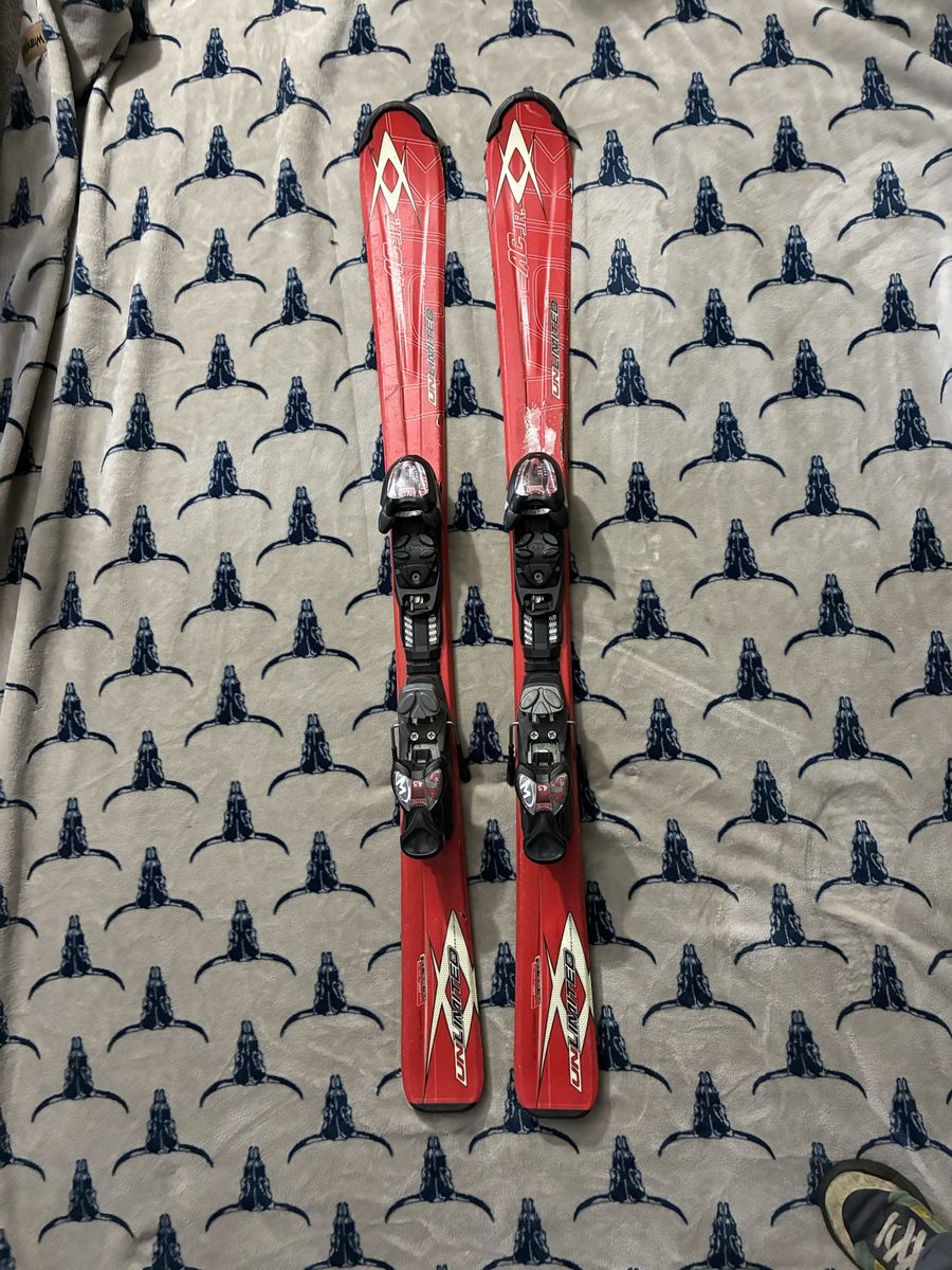 Völkl Unlimited AC Jr 120cm Skis w/ Marker Bindings – Youth/Kids – Red