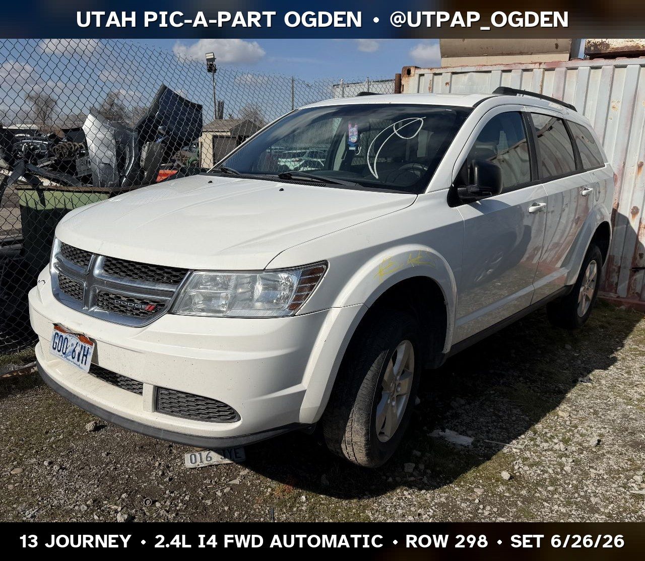 2013 Dodge Journey Parts - UTPAP Ogden