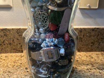 Vintage & Costume Jewelry Mystery Jar - Assorted Watches, Necklaces & Accessories