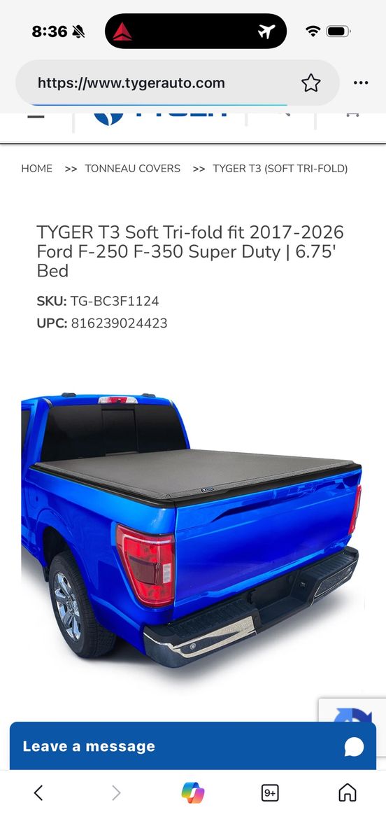 Tyger truck bed cover