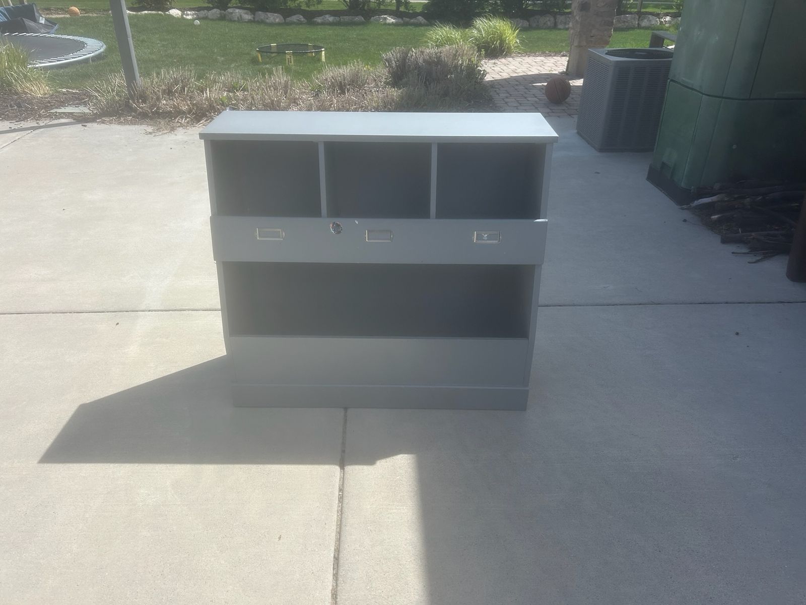 Pottery Barn Small Cubby Bookshelf(Gray)