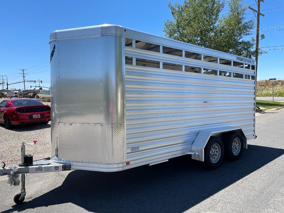 2025 Featherlite 16' Bumper Pull Stock Trailer