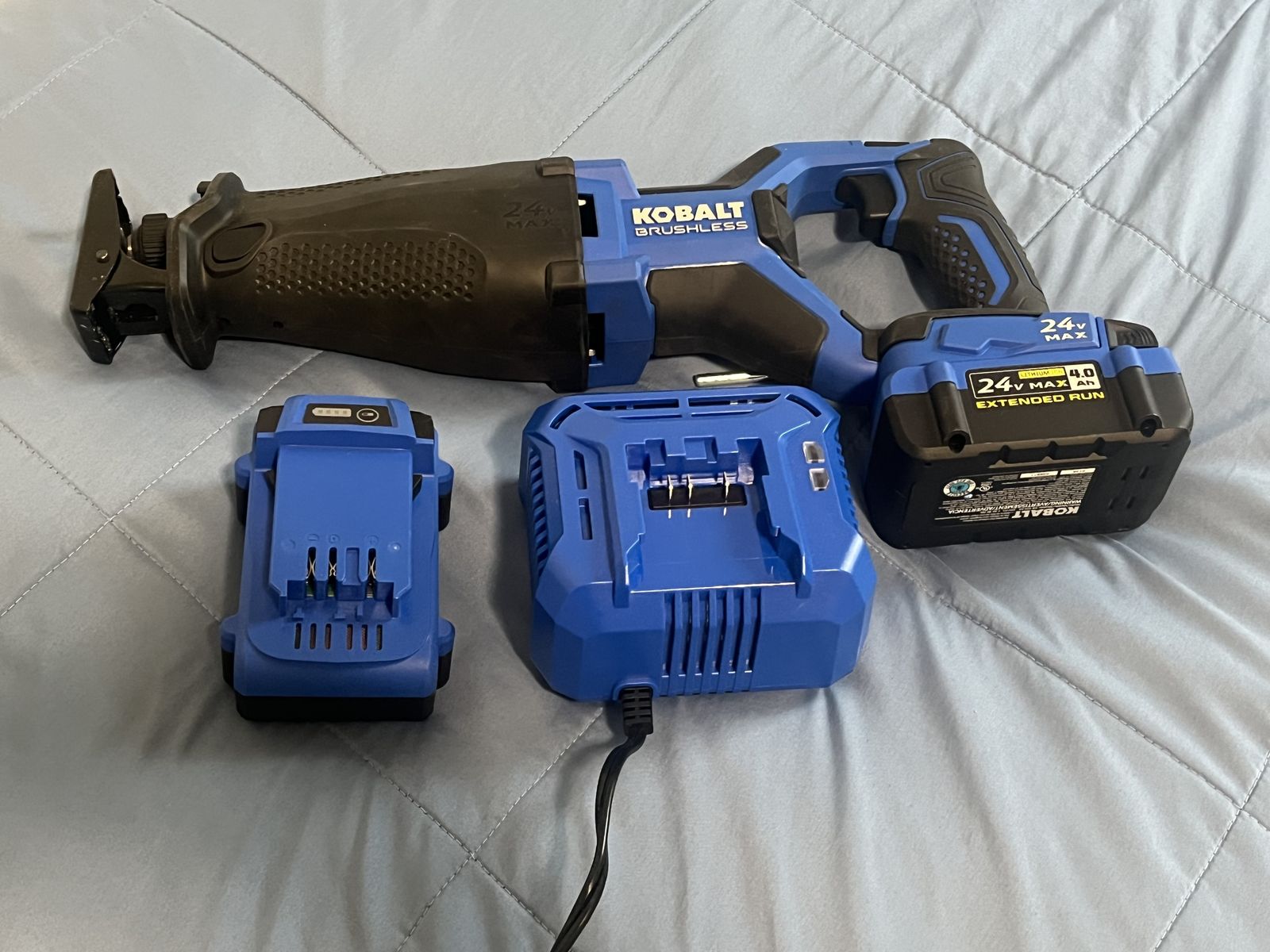 Kobalt Brushless Cordless Reciprocating Saw with batteries