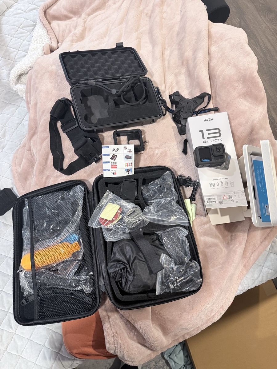 GoPro HERO13 Black Action Camera with Hard Case & Accessories Kit