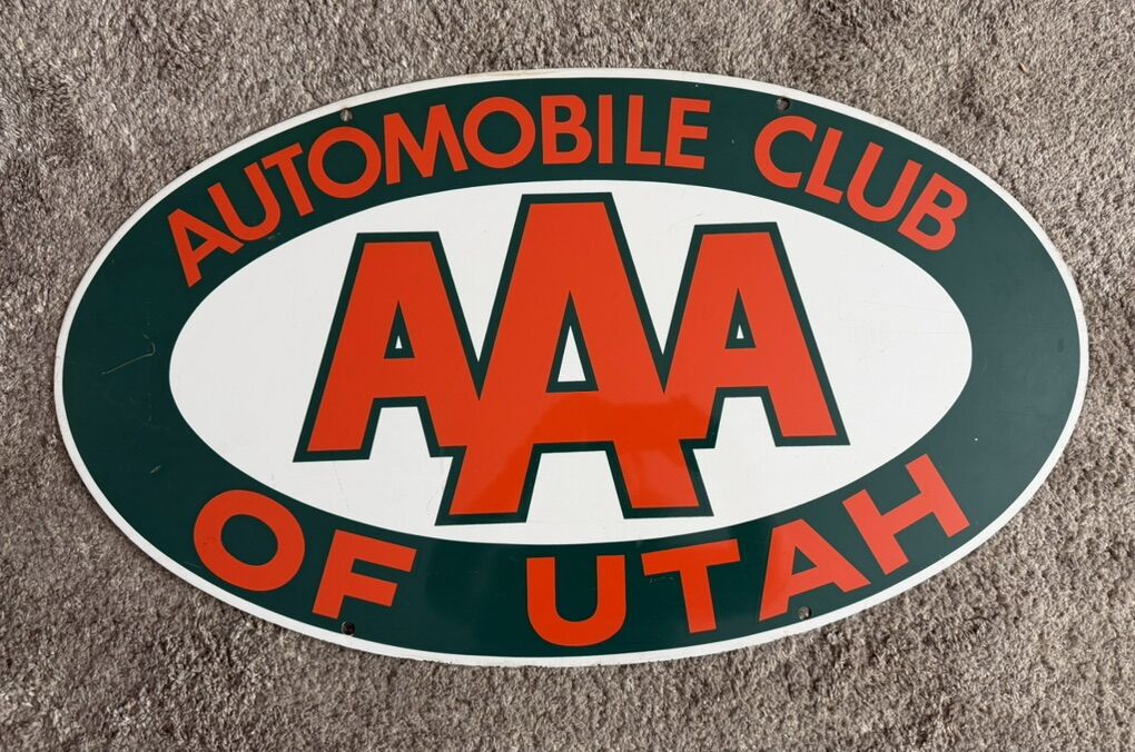 Vintage Double Side Porcelain Triple A Sign