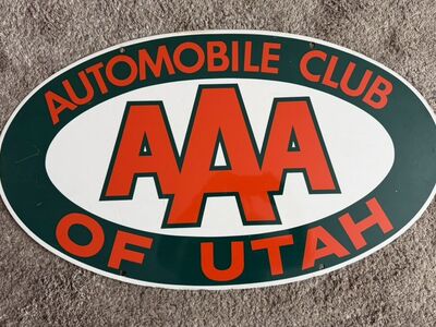 Vintage Double Side Porcelain Triple A Sign