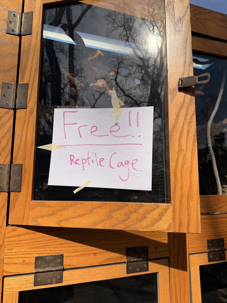 Free Large Oak Reptile Cage!