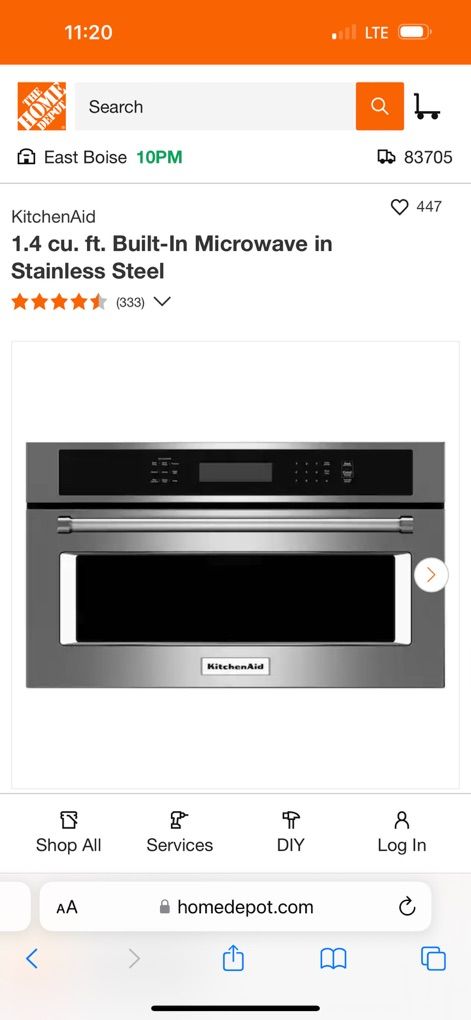 Kitchen microwave oven