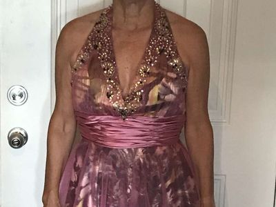 Formal Dress - Prom Dress - Vibrant Pink & Purple - Knee length