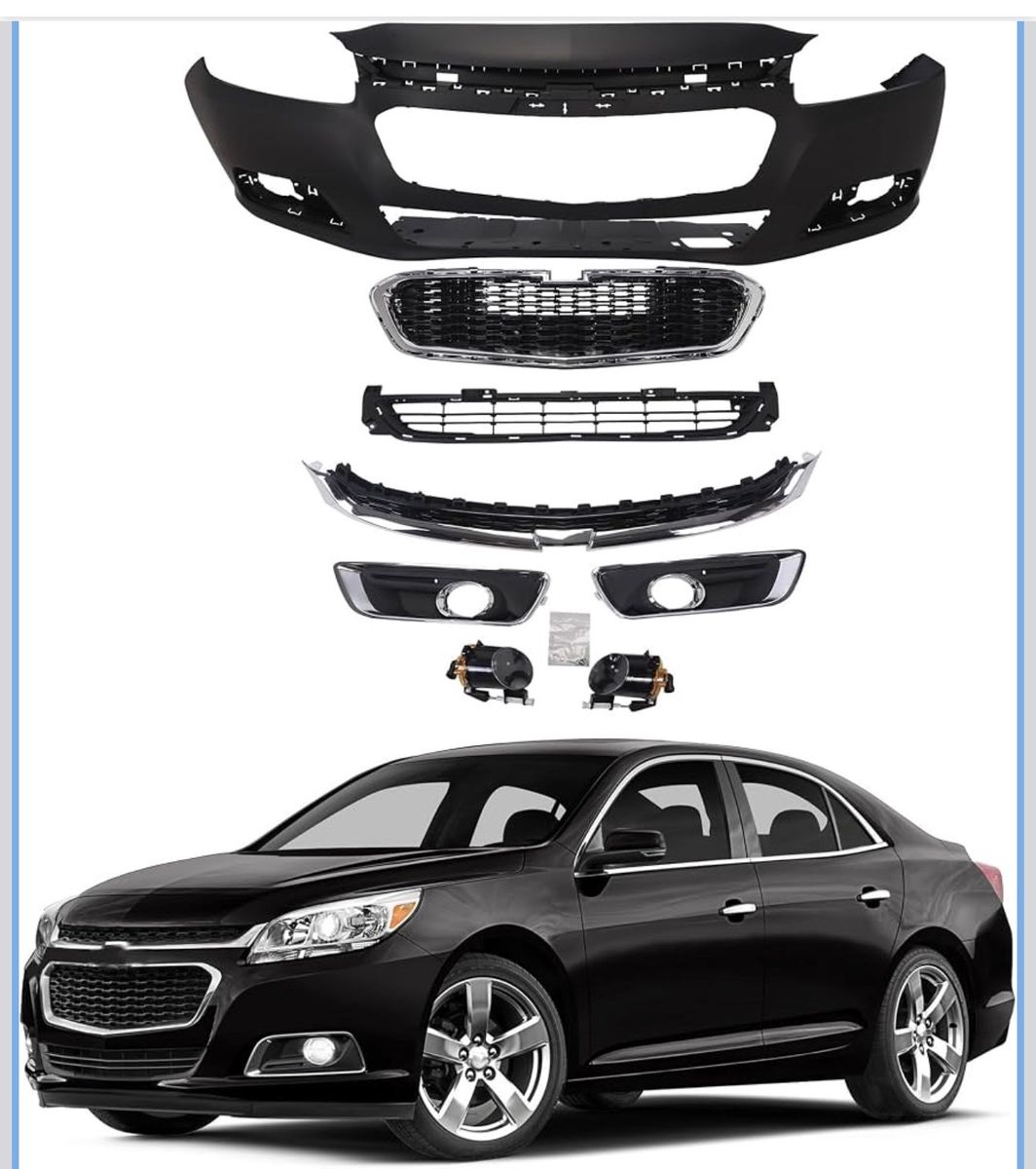 OEM Style Front Bumper Grille Fog Light Kit for Chevrolet Malibu 2013-2015