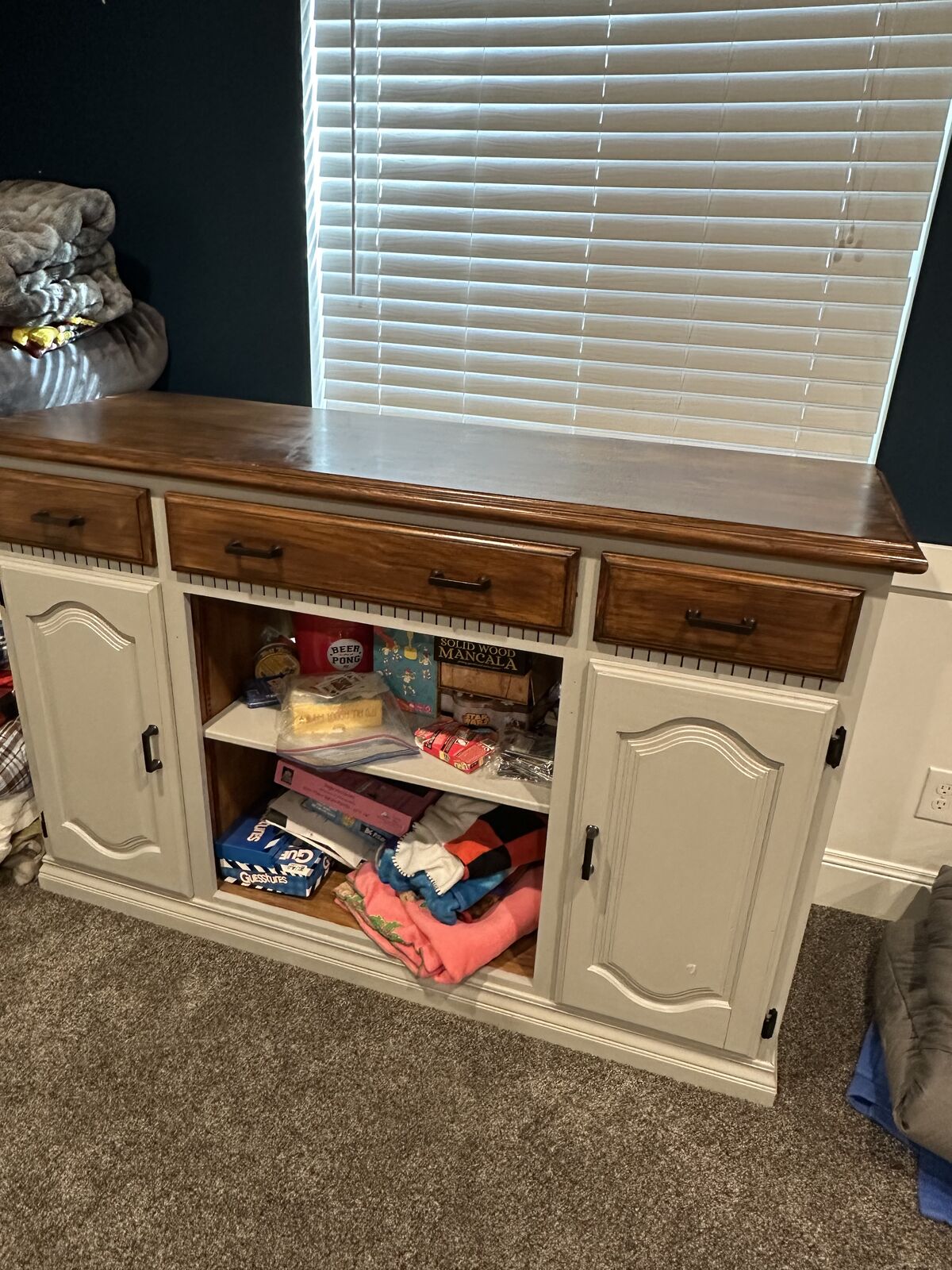 Heavy wood entertainment center