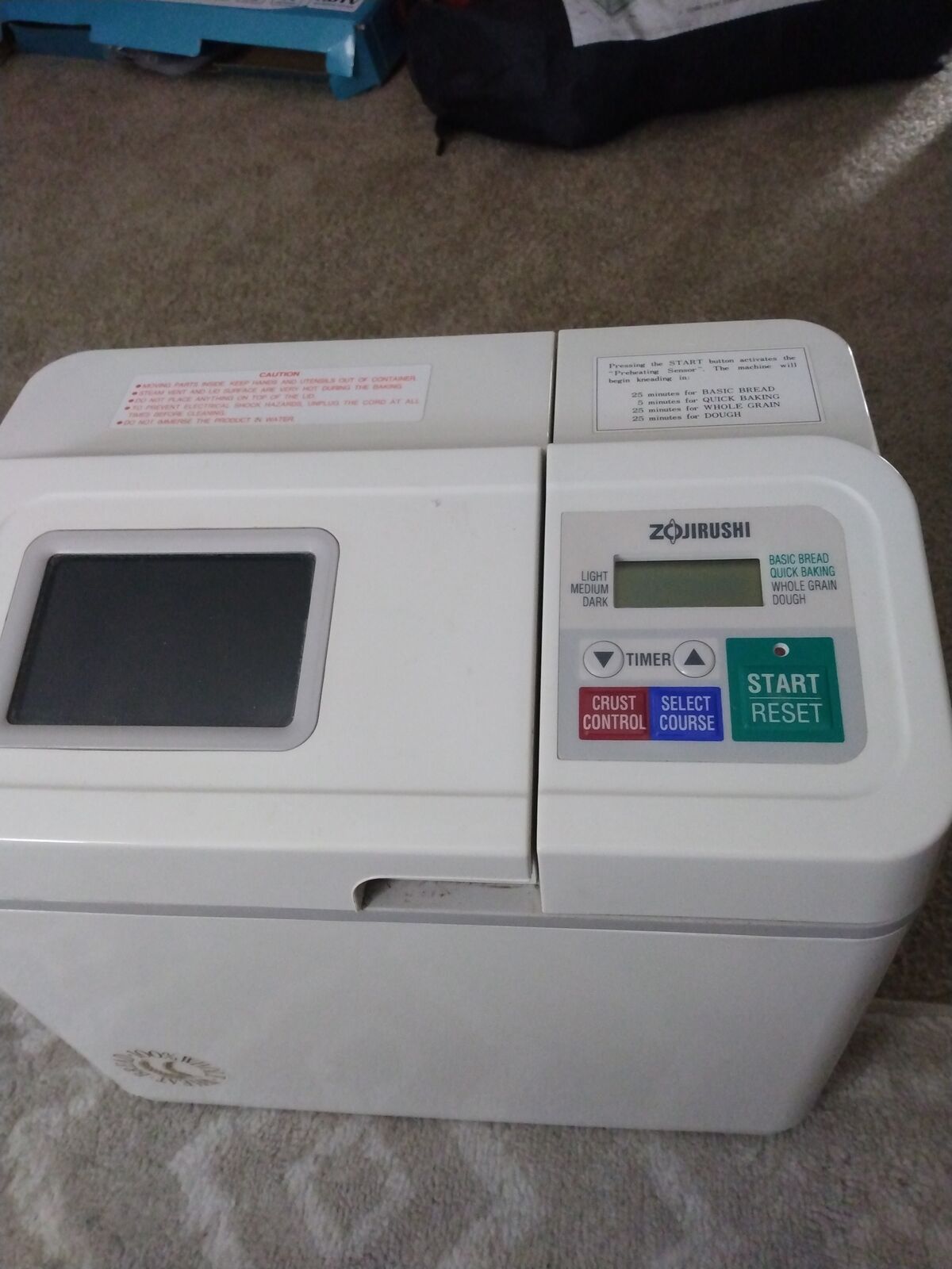 Zojirushi 1 pound bread maker