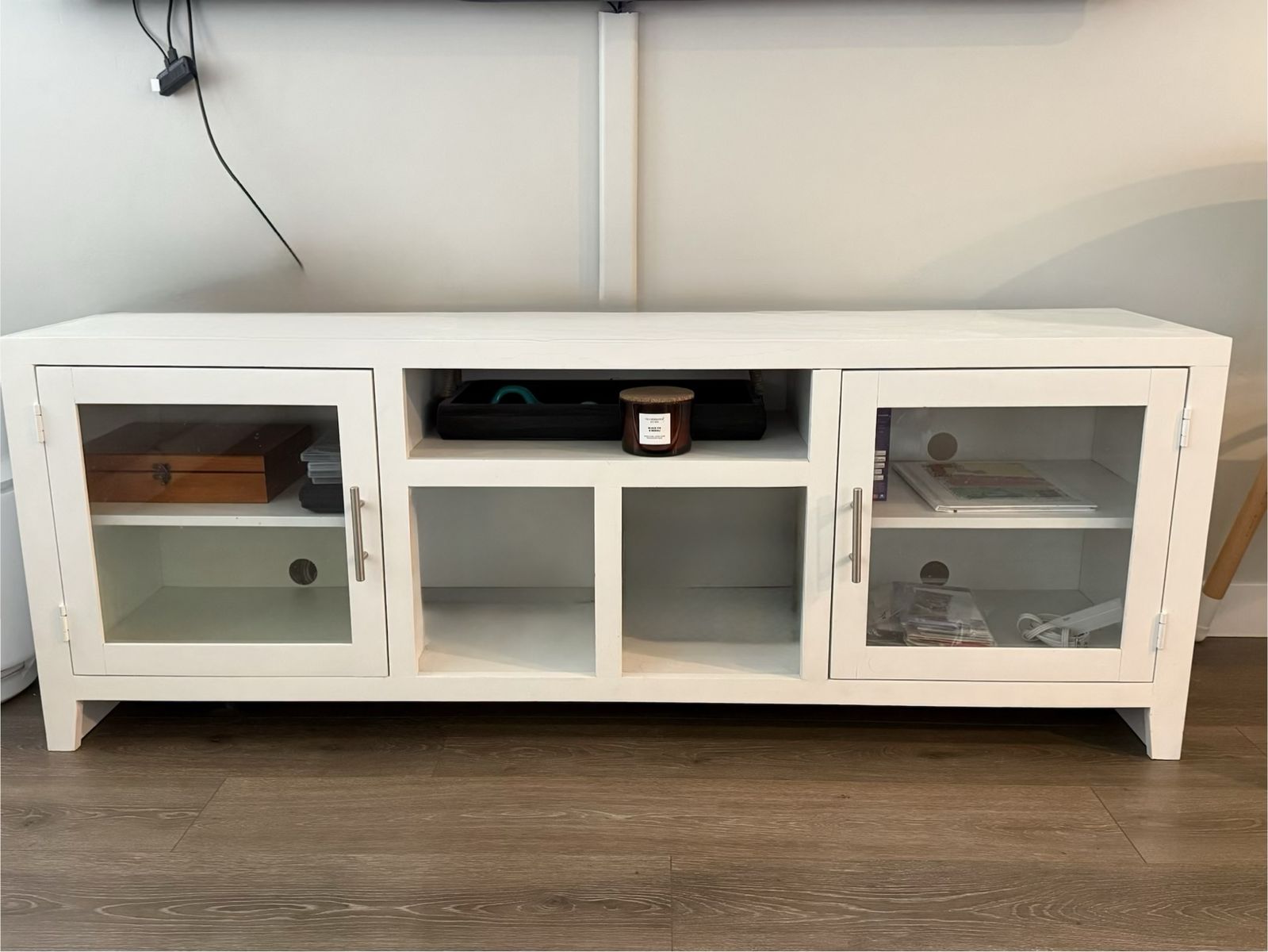 White entertainment center