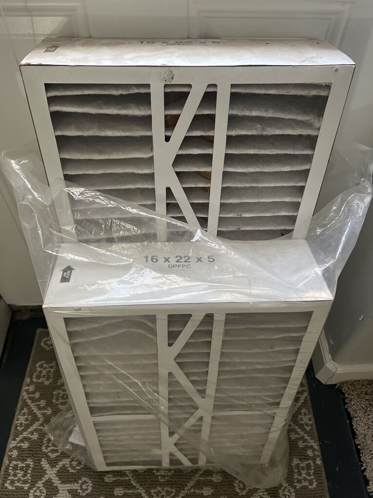 2 Furnace Filters 16 X 22 X 5