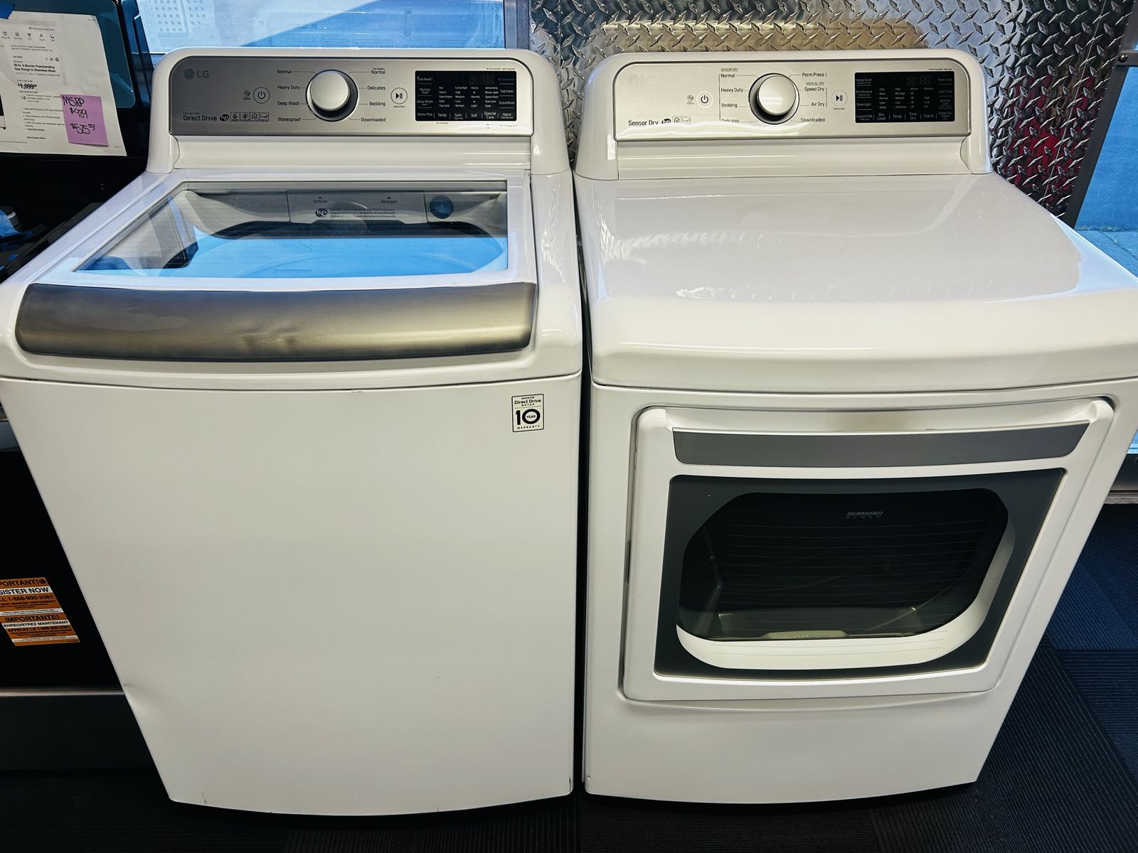Lg Electric Top Load Set