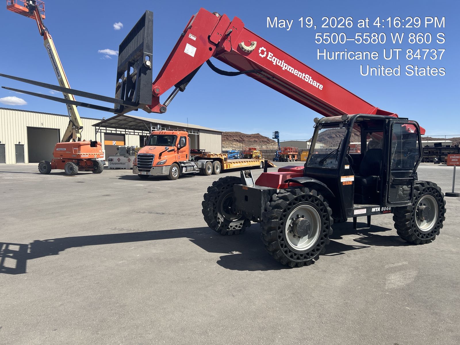 2020 Manitou MTA8044 Telehandler – 8,000 LB Capacity – Cab A/C